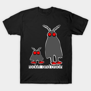 rockin and crocin mothman and his son T-Shirt